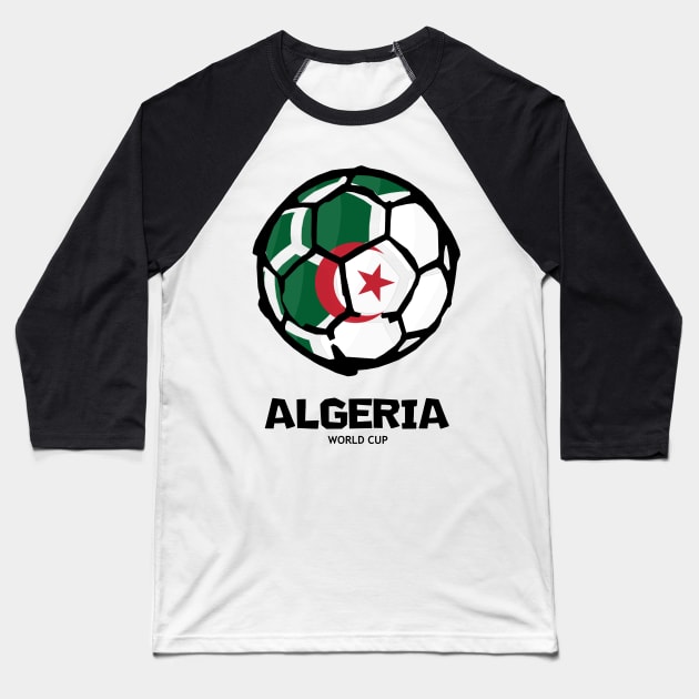 Algeria Football Country Flag Baseball T-Shirt by KewaleeTee